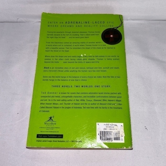 Book Fiction/Suspense Paperback: Black (Circle Trilogy, 1) by: Ted Dekker - Picture 2 of 3